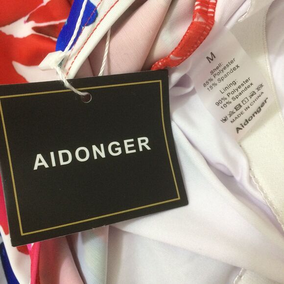 NEW Aidonger Floral Swim Dress Womens Medium One Piece Adjustable Straps NWT - Picture 5 of 6